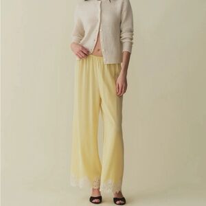 Elegant Yellow Women's Pants
